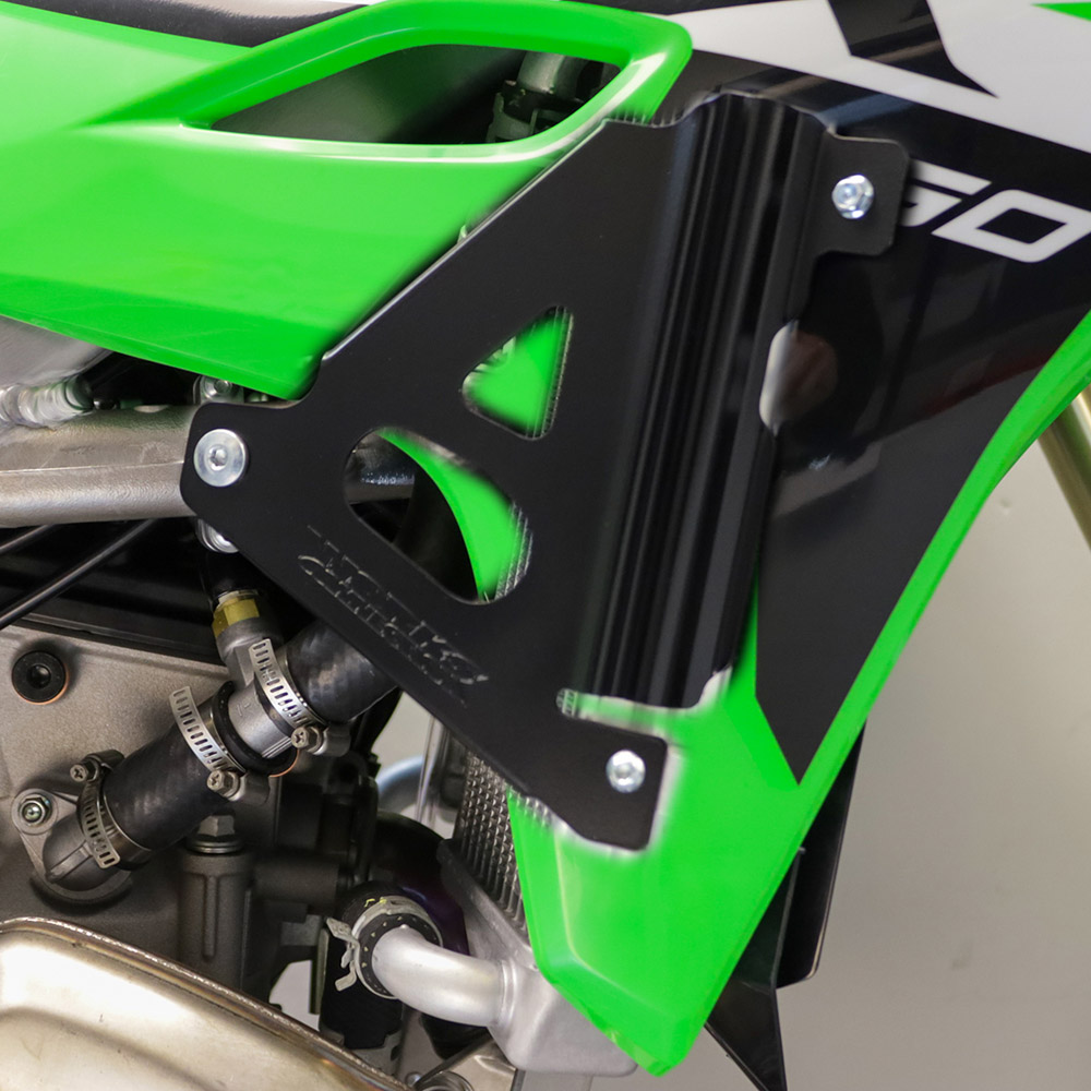 RADIATOR BRACES KAWASAKI KX250F 2025, KX250XC 2025, KX450F 24-25 BLACK